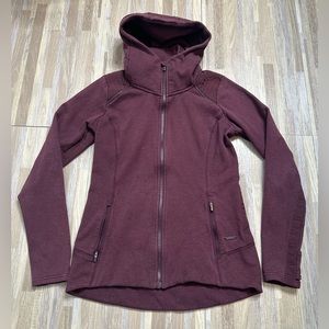 Athleta Stronger Hoodie in Burgundy, Size Small